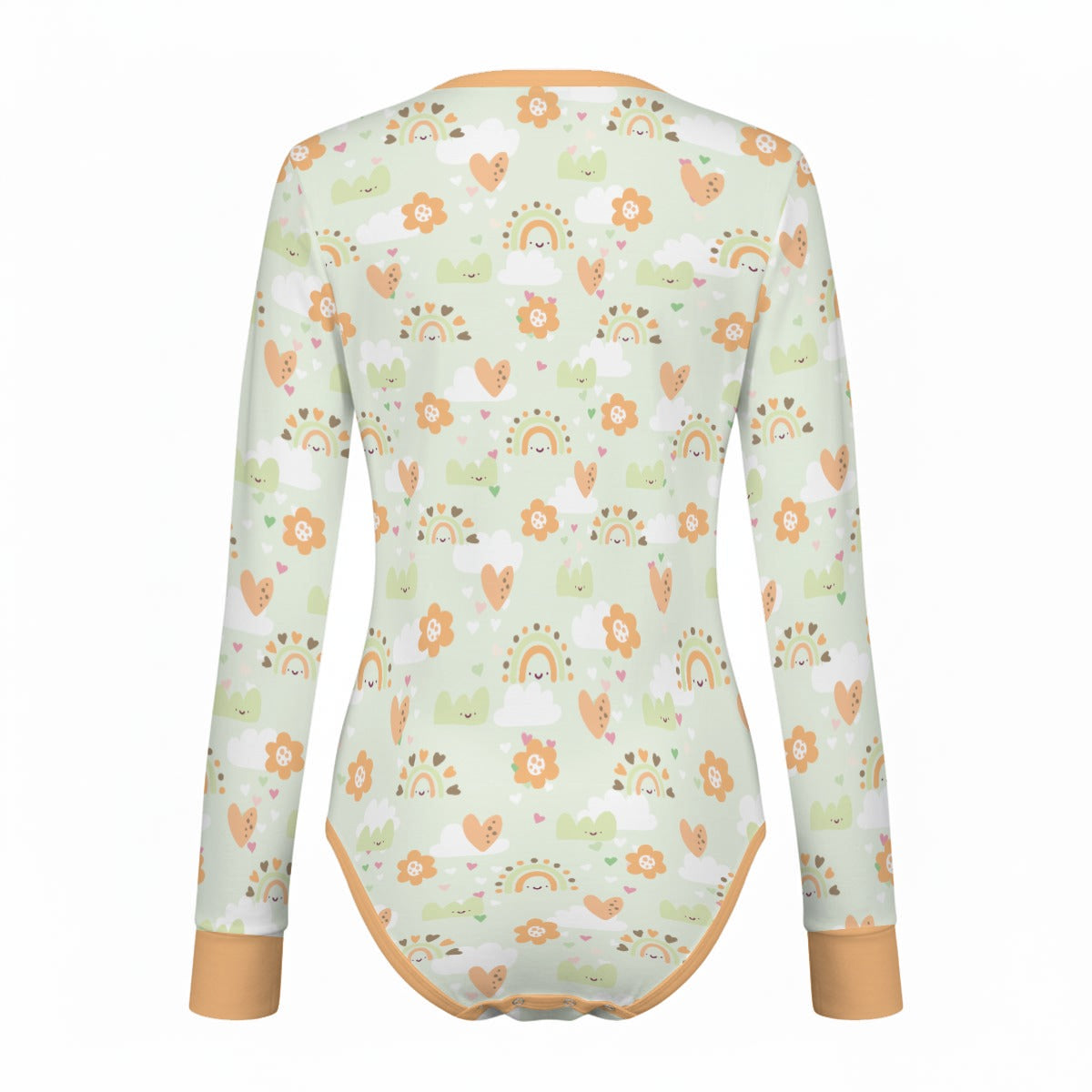Mint Meadow Long Sleeve CuddleSuit