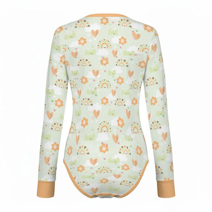 Mint Meadow Long Sleeve CuddleSuit - Puppy's Aesthetics