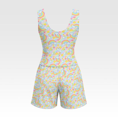 Cloud Nine Lace-Up Shorts Shapewear Set