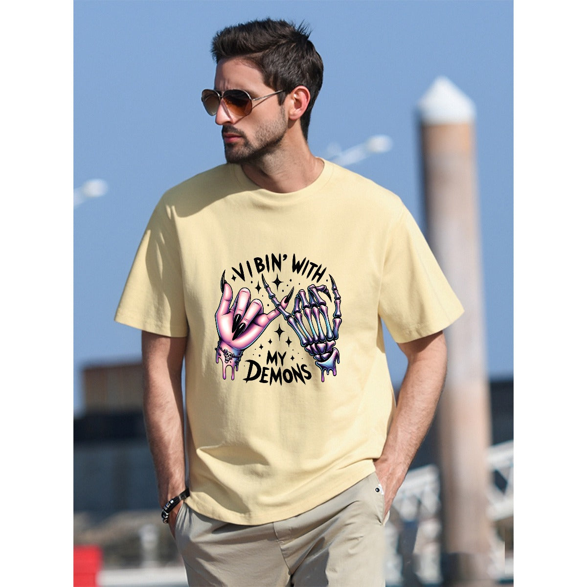 Vibin With My Demons Unisex Tee (Colors) - Puppy's Aesthetics