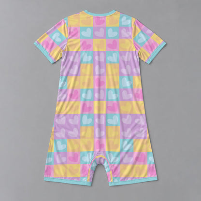 Pastel Heart Parade Play Snap Romper
