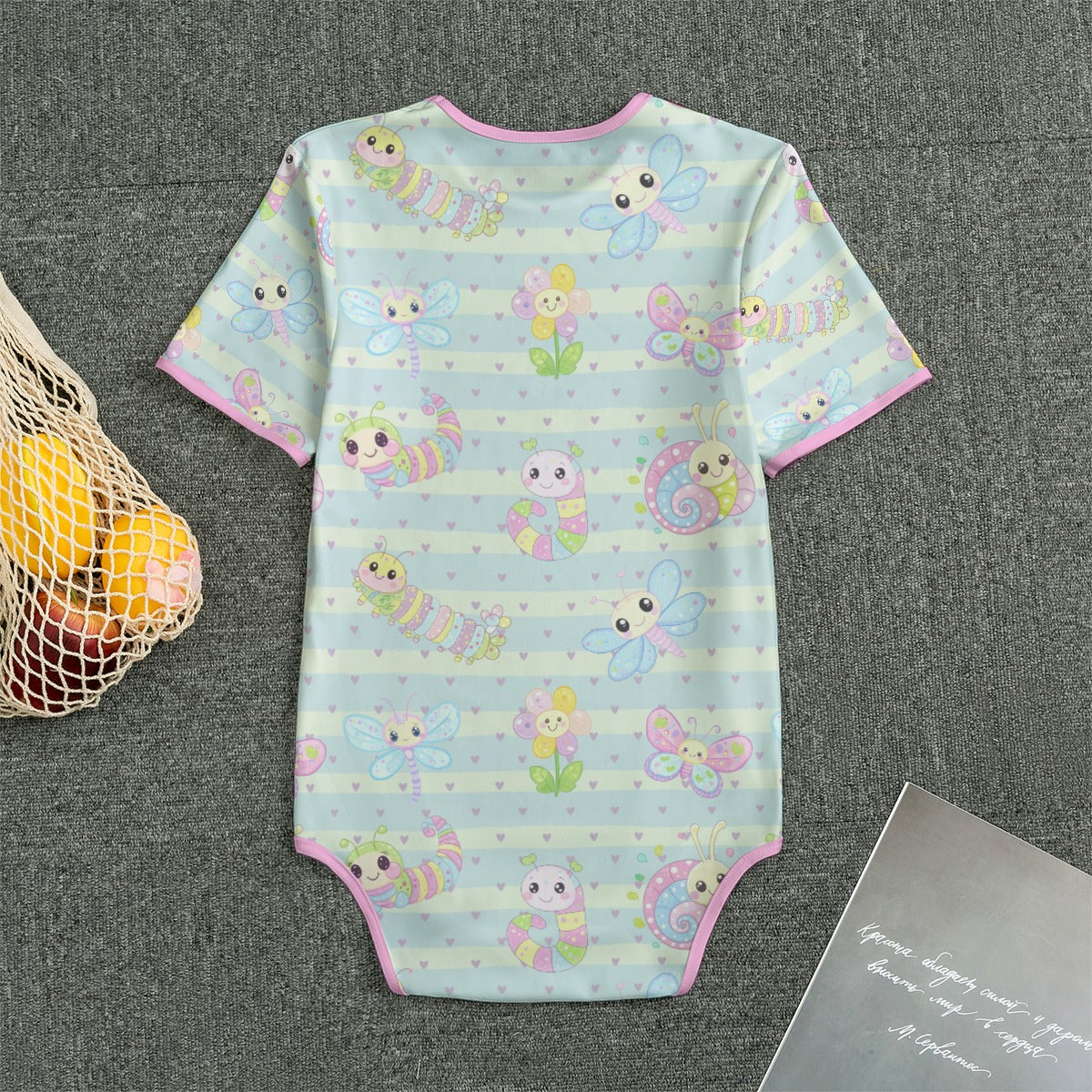 Buggy Blossom Striped Adult Cuddlesuit