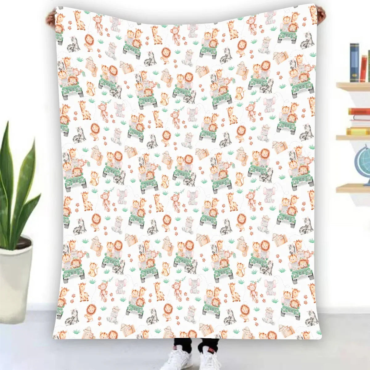 Sweet Safari Soft Flannel Blanket - Puppy's Aesthetics