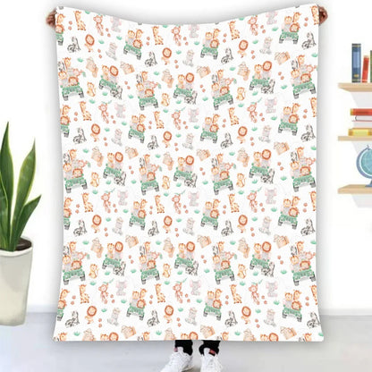 Sweet Safari Soft Flannel Blanket - Puppy's Aesthetics