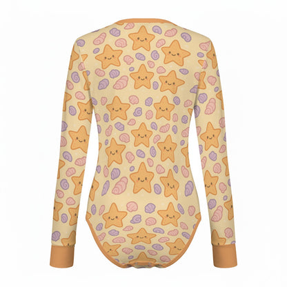 Seashell Wishes Long Sleeve CuddleSuit