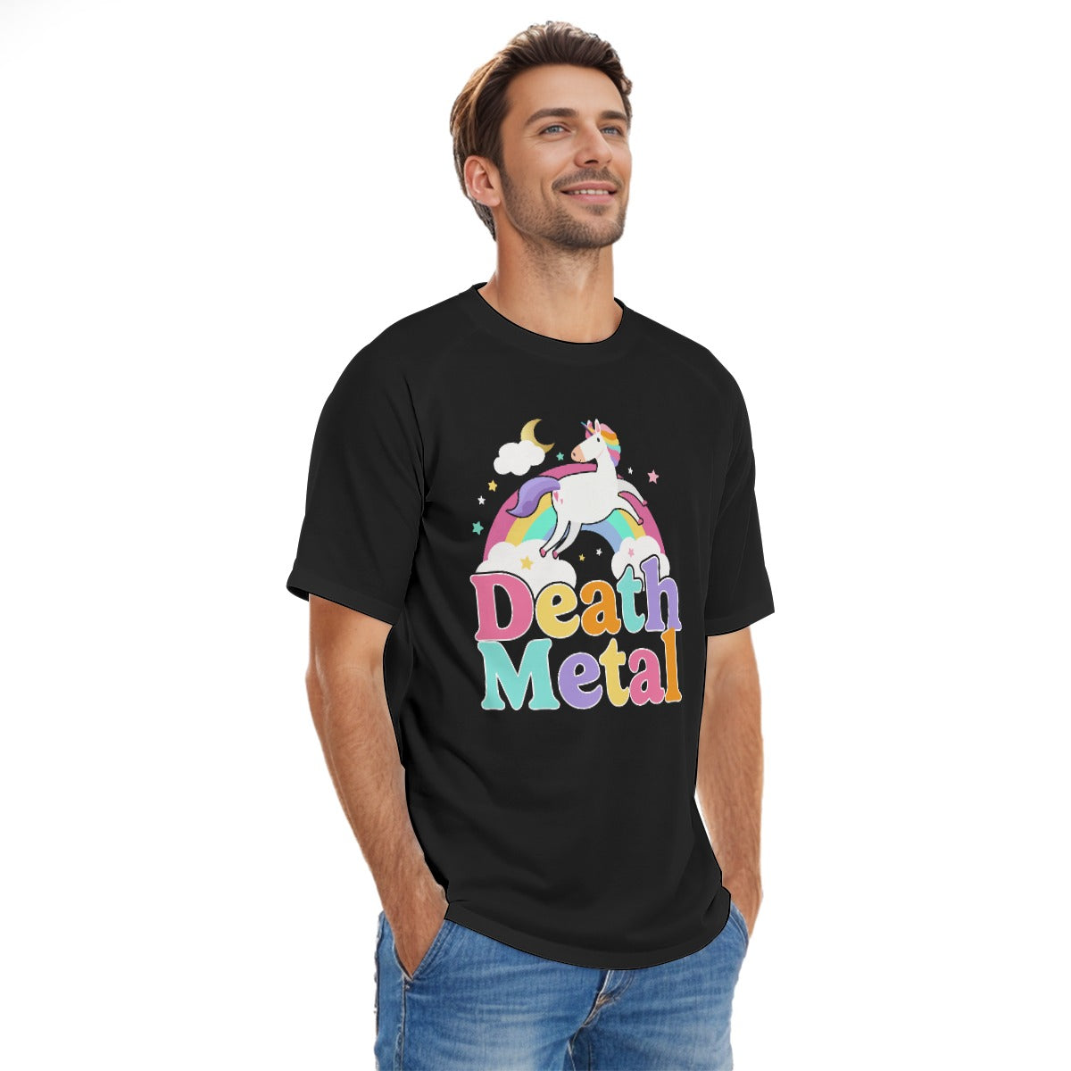 Death Metal Unicorn Graphic Tee