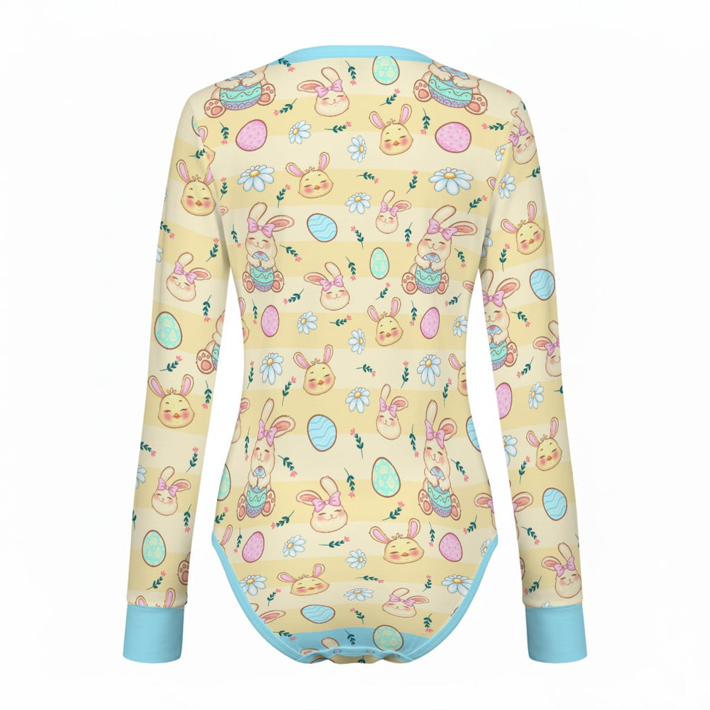 Pastel Bunny Dreams Long Sleeve CuddleSuit