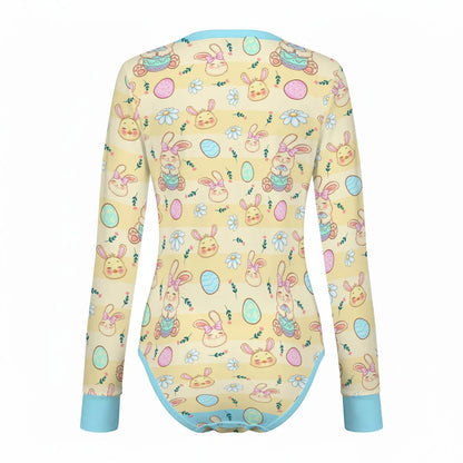 Pastel Bunny Dreams Long Sleeve CuddleSuit - Puppy's Aesthetics