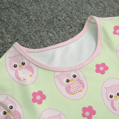 Pink Owls Adult Unisex Onesie