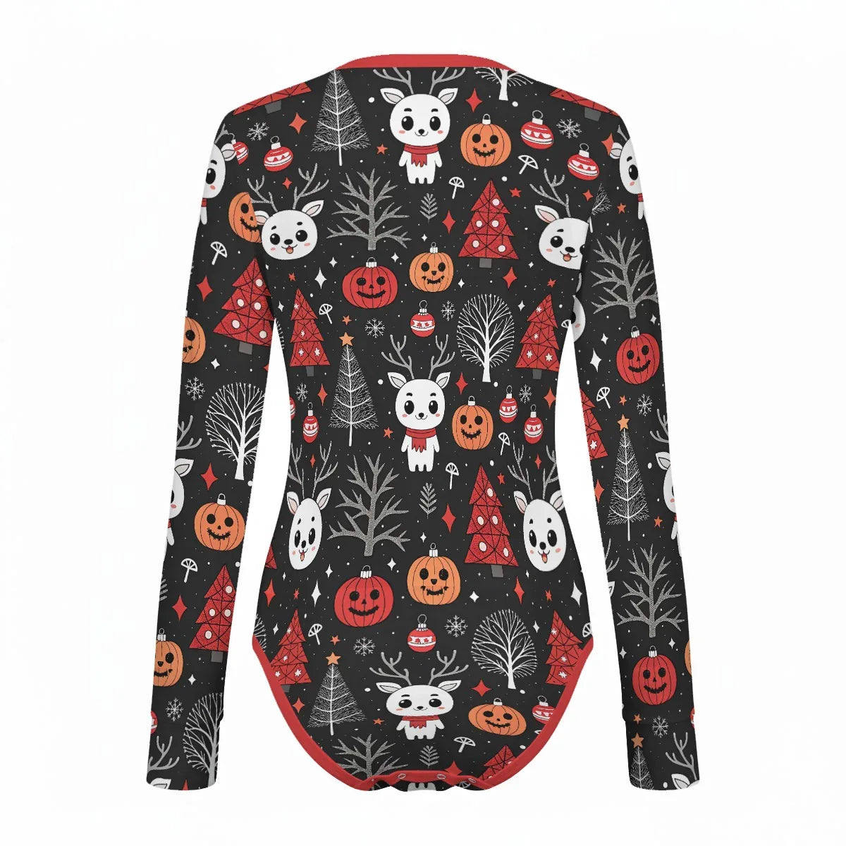 Gothic Christmas Long Sleeve CuddleSuit - Puppy's Aesthetics