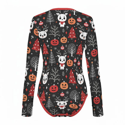 Gothic Christmas Long Sleeve CuddleSuit - Puppy's Aesthetics