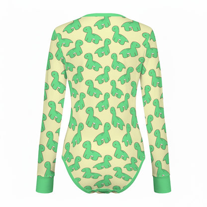 Kawaii Dinosaur Long Sleeve CuddleSuit