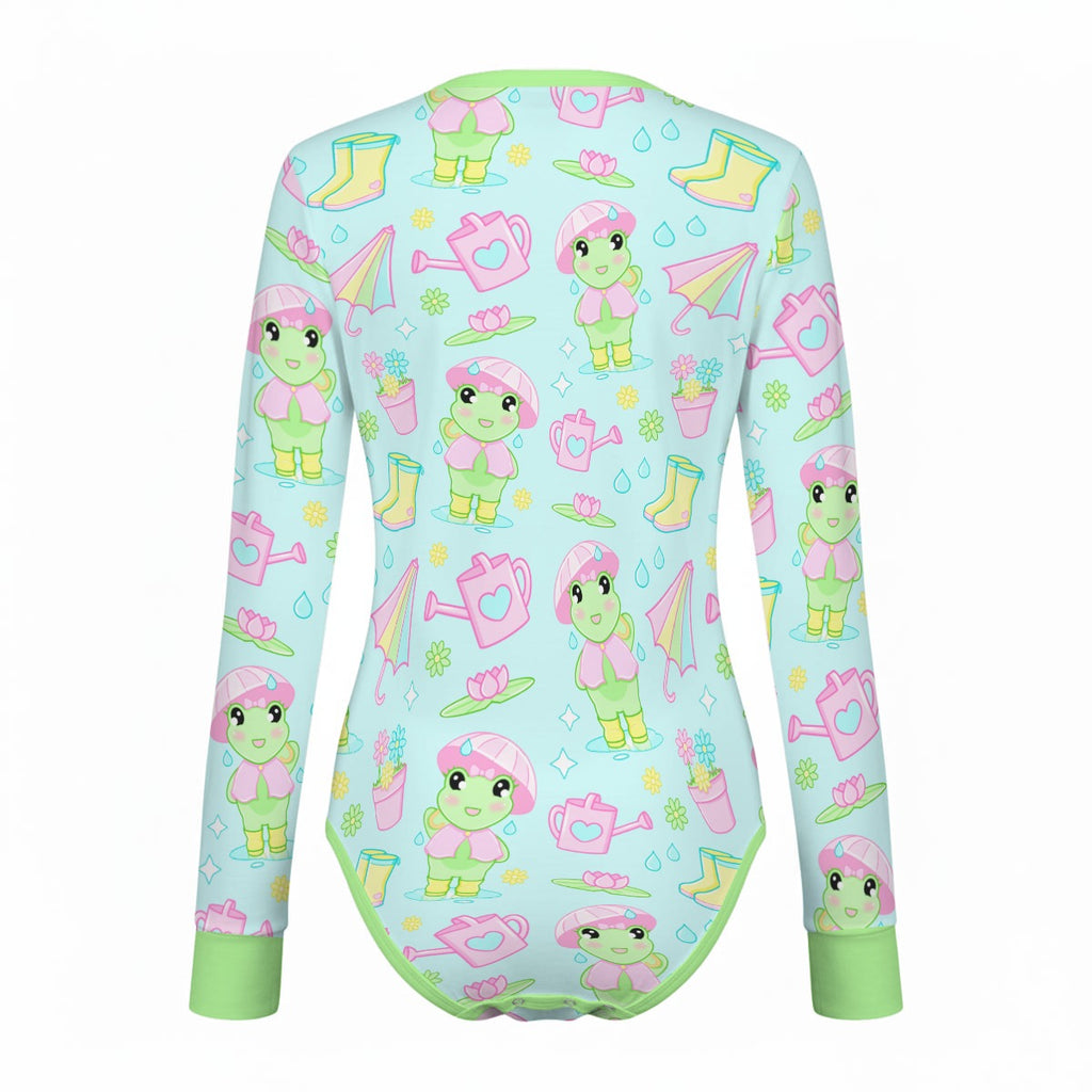 Rainy Day Froggie Long Sleeve CuddleSuit
