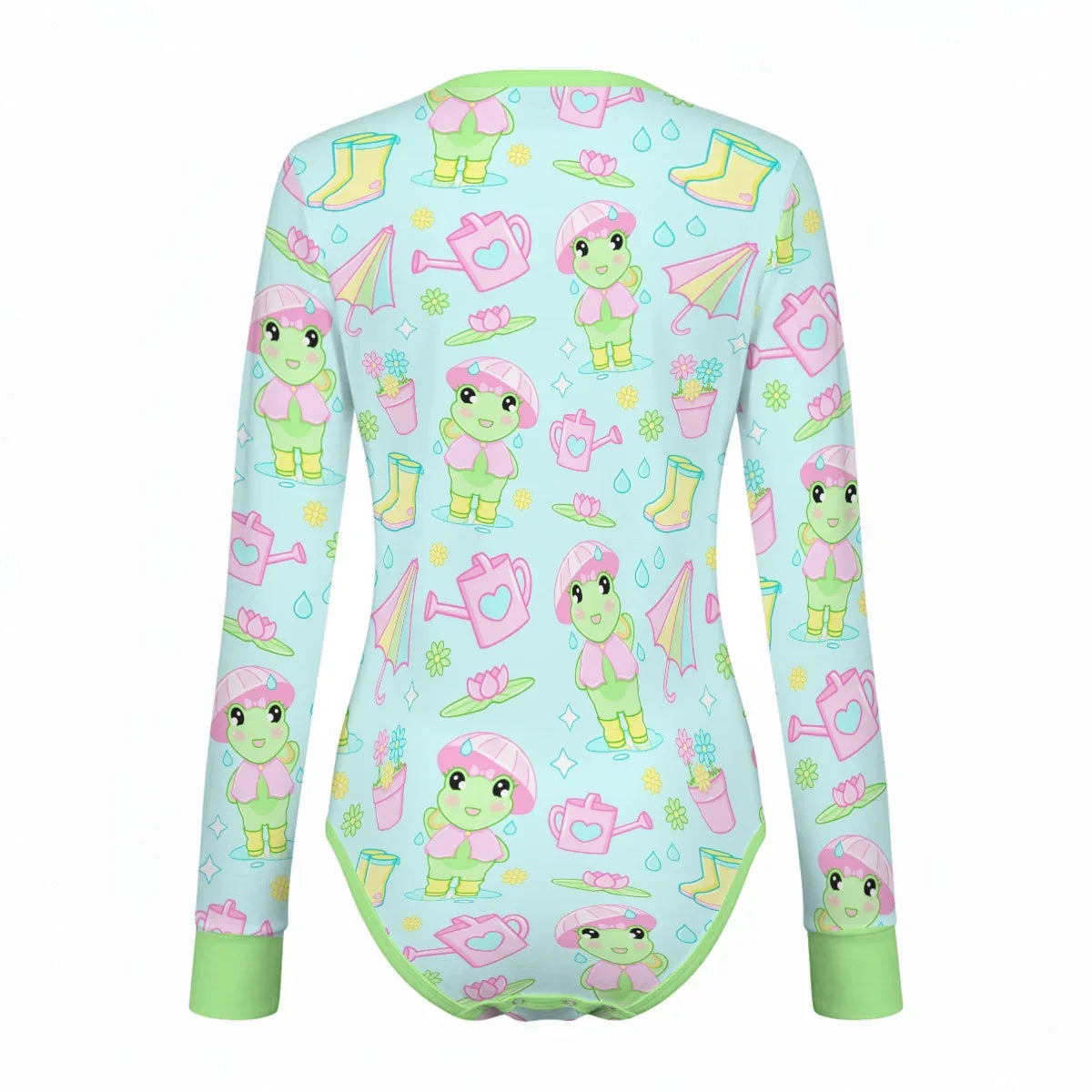 Rainy Day Froggie Long Sleeve CuddleSuit - Puppy's Aesthetics