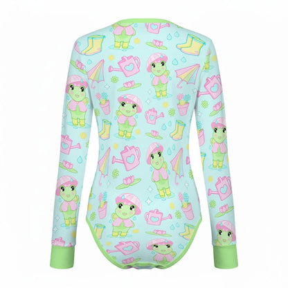 Rainy Day Froggie Long Sleeve CuddleSuit - Puppy's Aesthetics