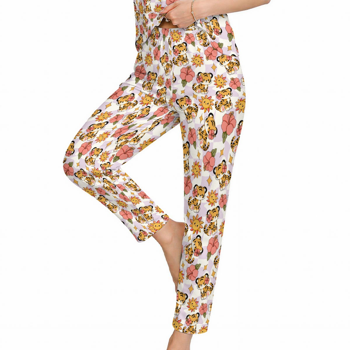 Tiger Bloom Cute Pajama Set