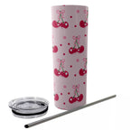 Pretty In Cherries Glitter Tumbler 20 oz