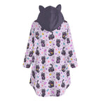 Purrfectly Playful Flannel Ears Hoodie