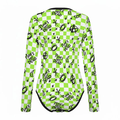 Punk’s Not Dead Long Sleeve CuddleSuit - Puppy's Aesthetics