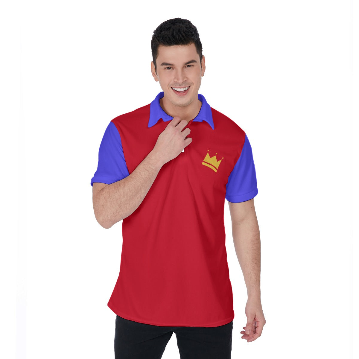 Red & Blue Crown Polo Shirt