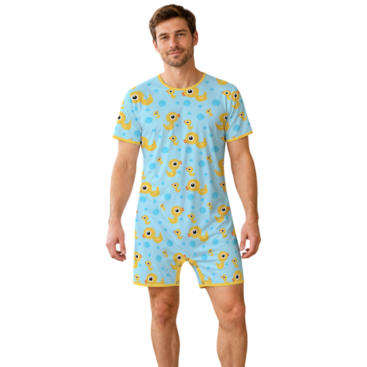 Ducky Bubble Bath Play Snap Romper