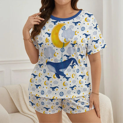 Sleepy Whale Jammies Shorts Set - Puppy's Aesthetics
