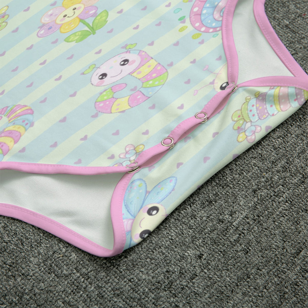 Buggy Blossom Striped Adult Cuddlesuit