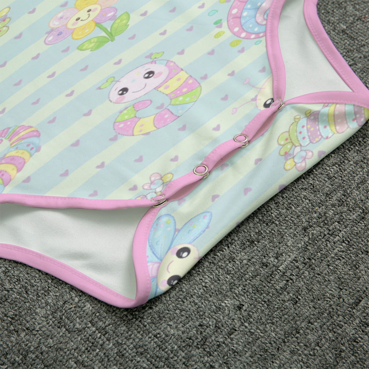 Buggy Blossom Striped Adult Cuddlesuit