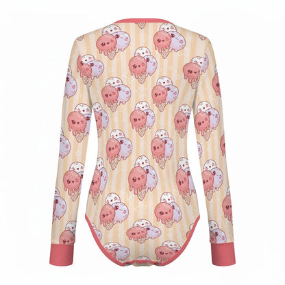 Sweet Scoop Long Sleeve CuddleSuit - Puppy's Aesthetics