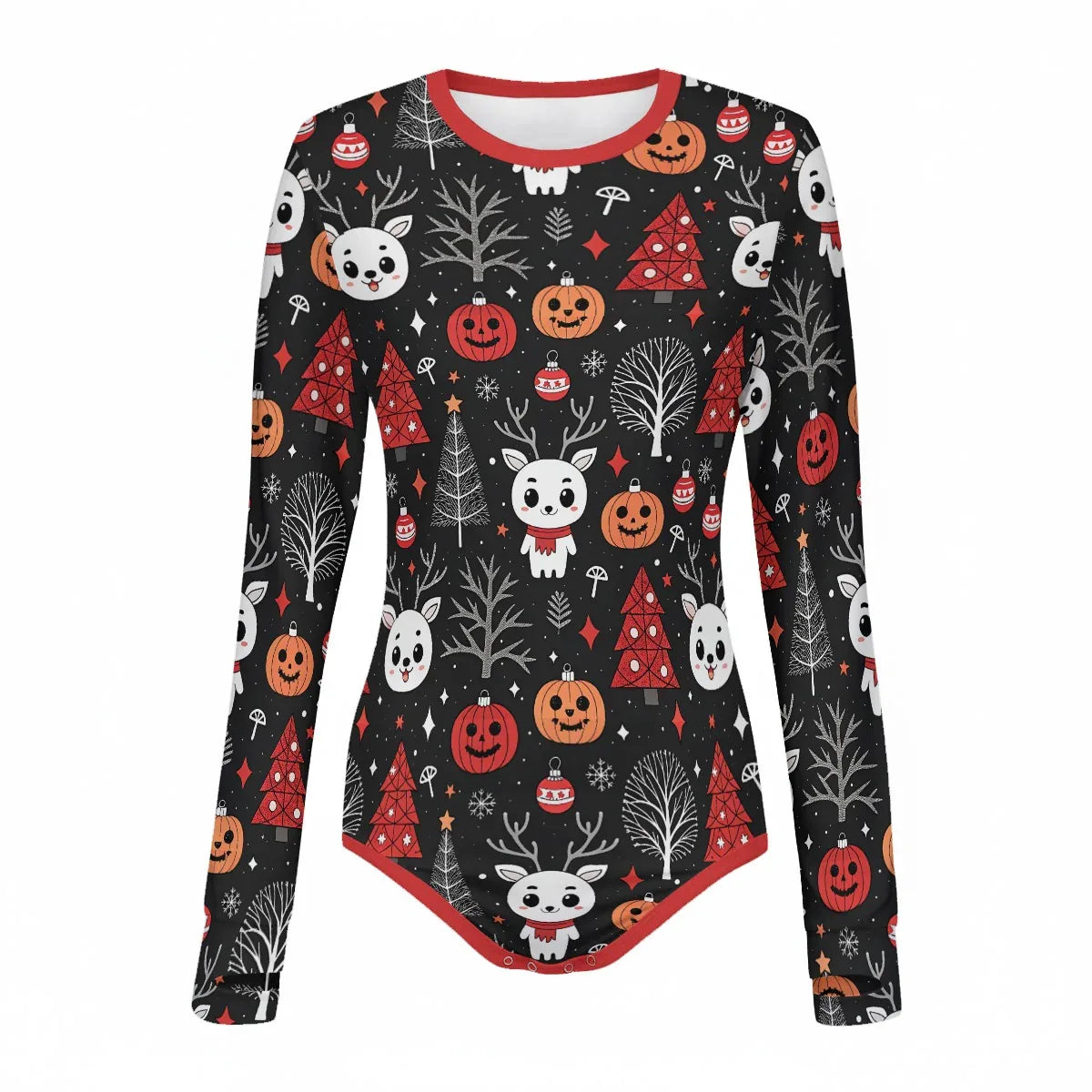 Gothic Christmas Long Sleeve CuddleSuit - Puppy's Aesthetics