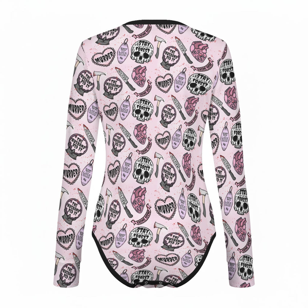 True Crime Cutie Long Sleeve CuddleSuit