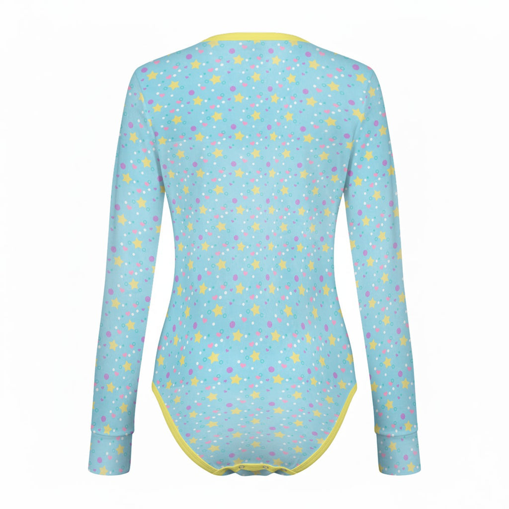 Dreamy Stars Long Sleeve CuddleSuit