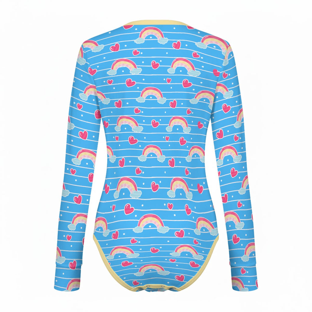 Rainbow Wishes Long Sleeve CuddleSuit