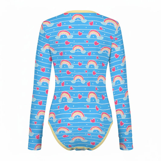 Rainbow Wishes Long Sleeve CuddleSuit - Puppy's Aesthetics