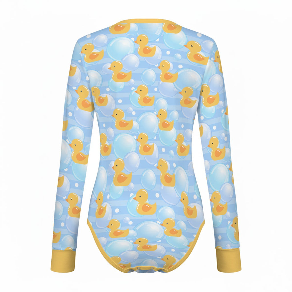 Bubble Duckies Long Sleeve CuddleSuit