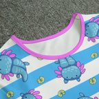 AquaLotl Stripes Adult Unisex Cuddlesuit