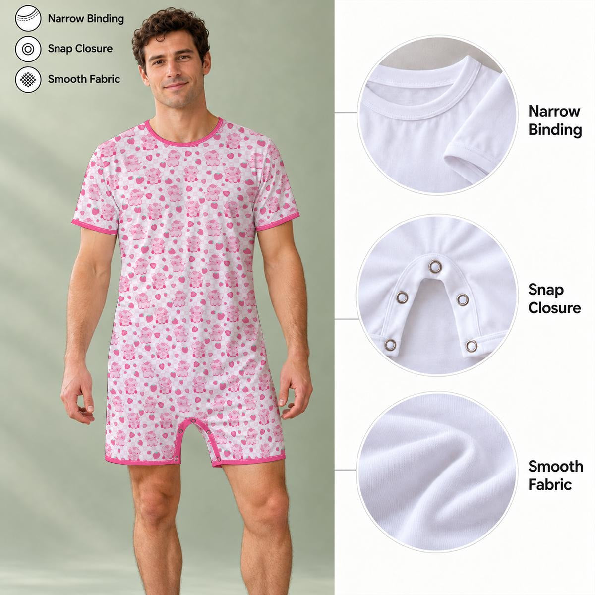 Moo Moo Sweetheart Play Snap Romper