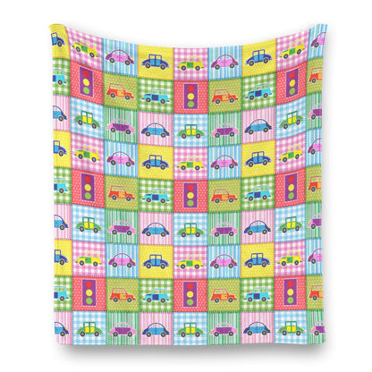Little Driver Flannel Throw Blanket