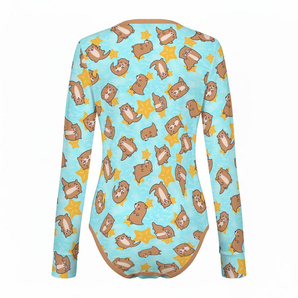 Otterly Cozy Long Sleeve CuddleSuit