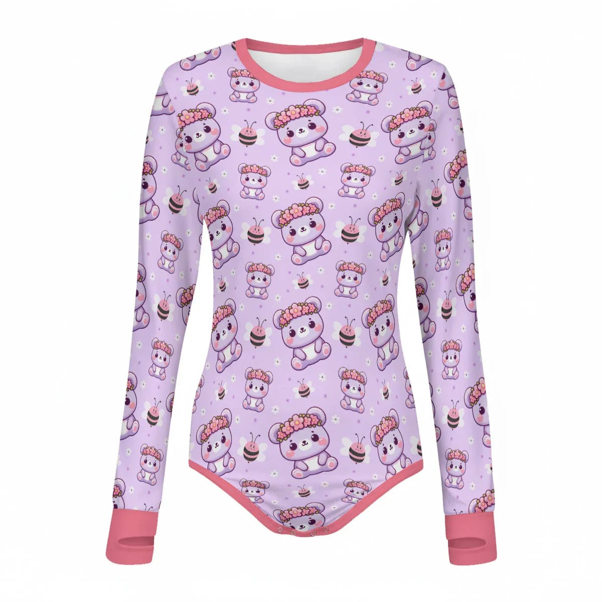 Honeybee Bear Garden Long Sleeve CuddleSuit - Puppy's Aesthetics