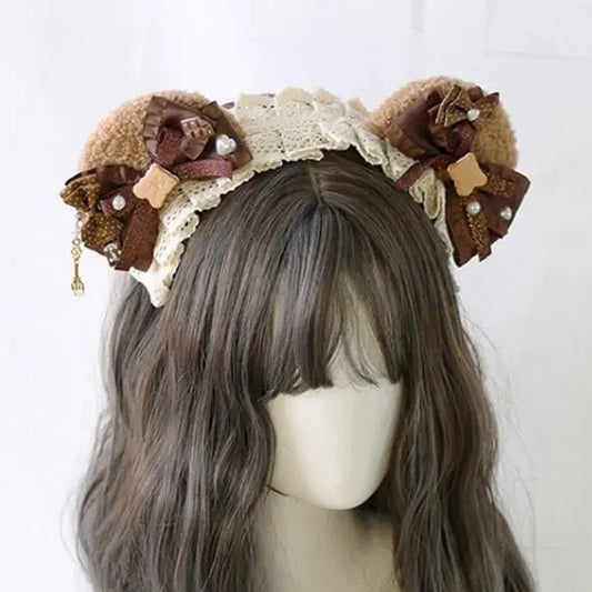 Lolita Bear Ear Cookies Headband