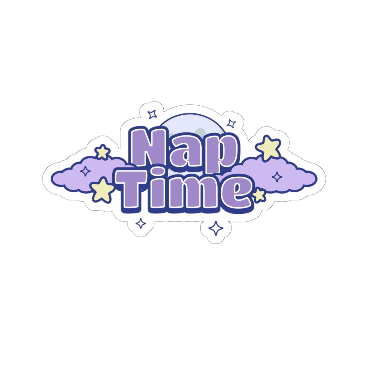 Nap Time Cloud Kiss-Cut Sticker - Puppy's Aesthetics