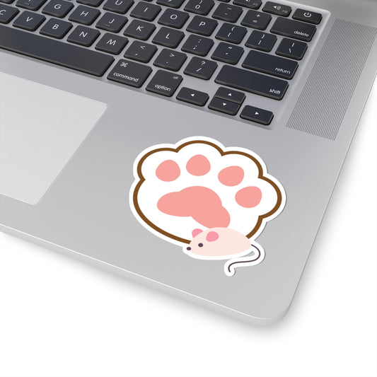Cat Paw & Mouse Kiss-Cut Sticker - Puppy's Aesthetics