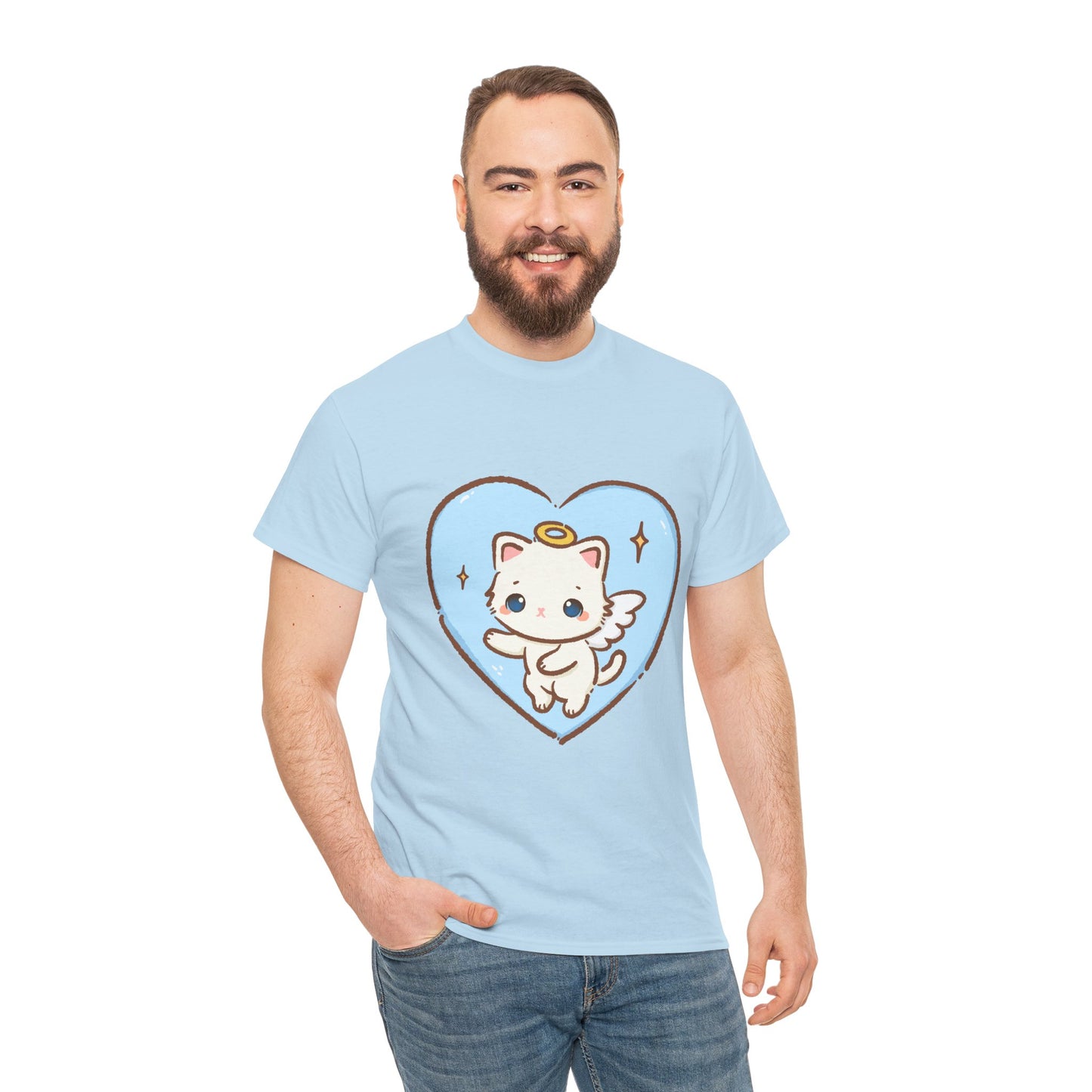 Adorable Angel Kitty Play Tee - Puppy's Aesthetics