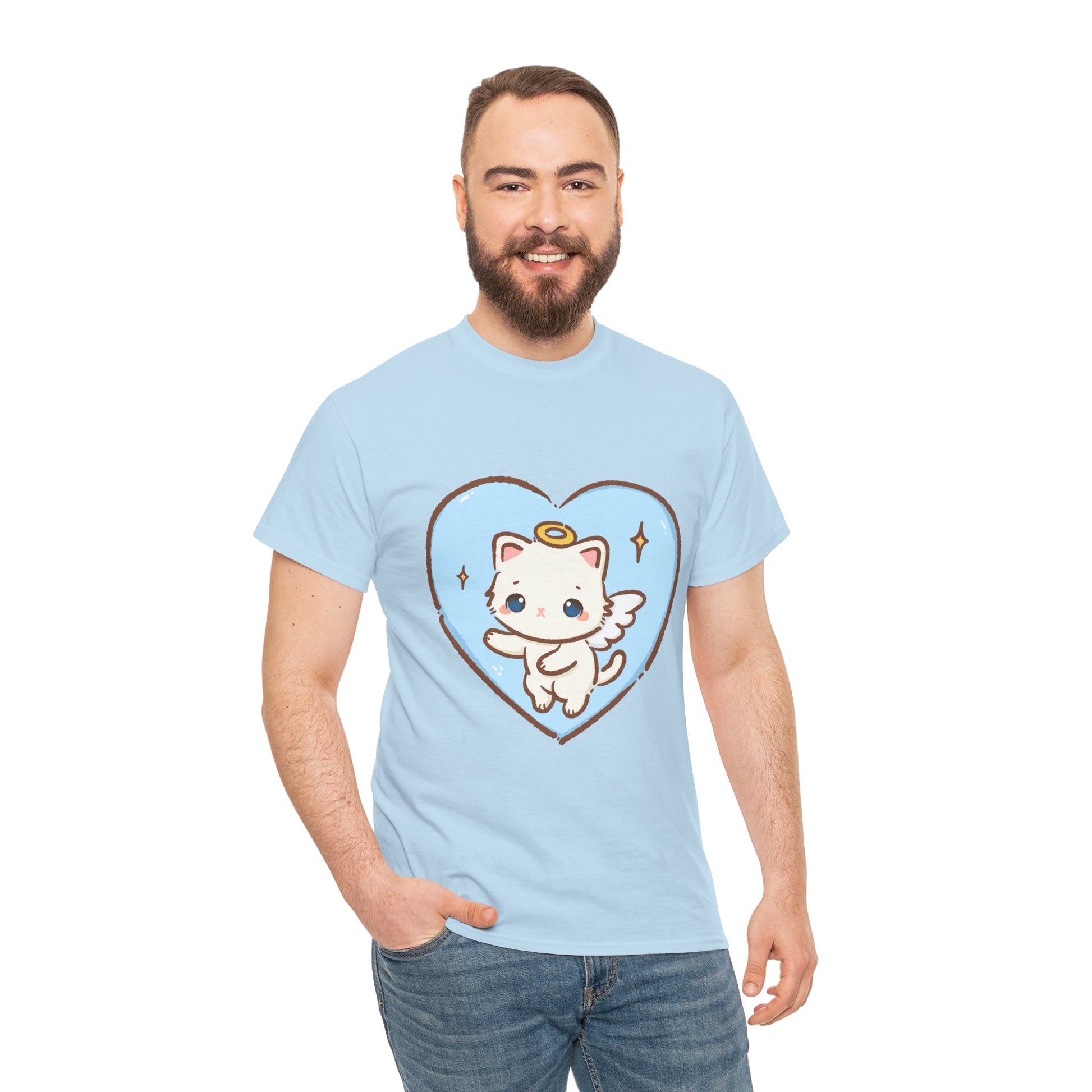 Adorable Angel Kitty Play Tee - Puppy's Aesthetics
