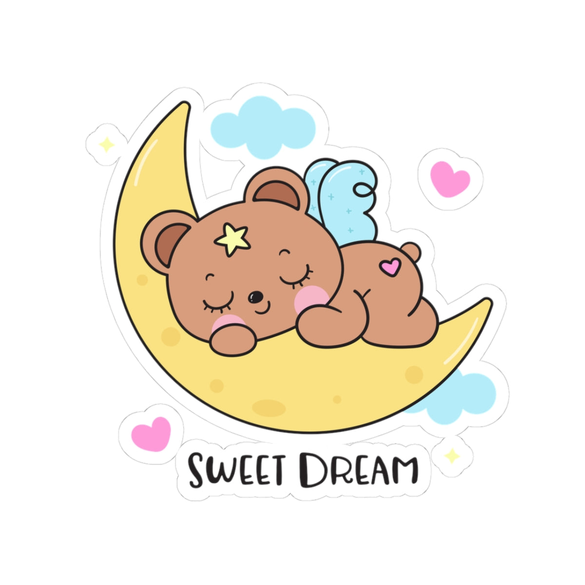 Sweet Dream Bear Kiss-Cut Sticker - Puppy's Aesthetics