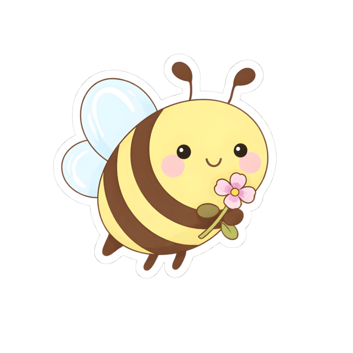 Cute Chubby Bee Kiss-Cut Sticker - Puppy's Aesthetics