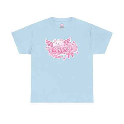 Soft Baby Pink Wings Play Tee - Puppy's Aesthetics