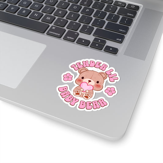 Tender Lil Baby Bear Kiss-Cut Sticker - Puppy's Aesthetics
