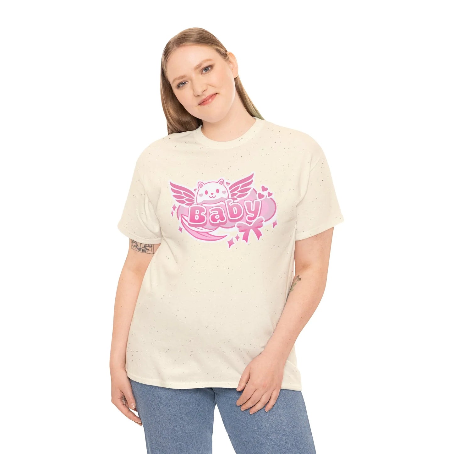 Soft Baby Pink Wings Play Tee - Puppy's Aesthetics